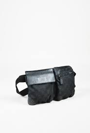 Explore gucci belt bags at farfetch today. Gucci Black Original Gg Canvas Leather Belt Bag Leather Belt Bag Canvas Leather Gucci Black