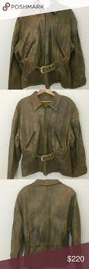 Michelangelo Vera Pelle Leather Belted Jacket 48 Belted Jacket Clothes Design Jackets