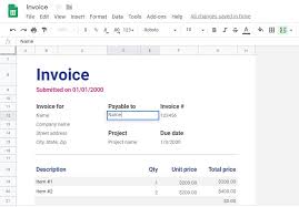 How To Create Blank Invoice Templates On Google Docs Spreadsheet