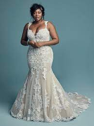 Great news for our 2021 collection. 70 Stunning Plus Size Wedding Dresses For 2018 2019 Brides Junebug Weddings Wedding Dresses Kleinfeld Fit And Flare Wedding Dress Wedding Dress Fishtail