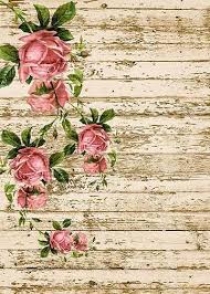 Flowers On Distressed Wood Decoupage Paper Printable Decoupage Paper Vintage Paper