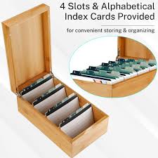 Free store pickup in 30 minutes. Buy Maxgear Business Card Holder 3x5 Inches Index Cards Organizer Box Desktop Card File Note Card Holders For Rolodex Wood Organizers Bamboo 4 Divider Boards For 600 Cards A Z Tabs 10 X