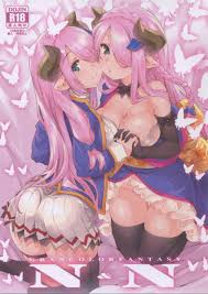 グラブル】ナルメア「いーっぱいもみもみ…♥ってしてみたり…いろぉんな所調べてどっちが本物かあててね…♥」分身したナルメアのおっぱいやおまんこチェックして3Pしちゃう！【エロ漫画同人誌】  | ぶひドウ！ エロ漫画同人誌