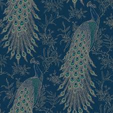 Looking for the best wallpapers? Peacock Wallpaper Navy Blue Gold Metallic Feather Floral Vintage Birds Rasch 4000441215700 Ebay
