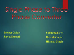 Each phase you have to use one module as above. Single Phase To Three Phase Converter