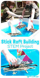 Stick Raft Building Stem Challenge Boat Crafts Raft Building Kids Craft Room