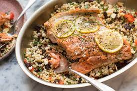 They were invented in israel as a substitute for rice. Pan Seared Salmon With Israeli Couscous A Giveaway A Thought For Food