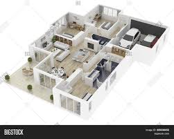 The kitchen is strategically placed with views to the dining room and great room. Floor Plan House Top Image Photo Free Trial Bigstock