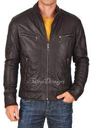 Condition Brand New With Tag Material 100 Lamb Skin Genuine Leather Inside Material Satin W Brown Leather Jacket Men Lambskin Jacket Real Leather Jacket