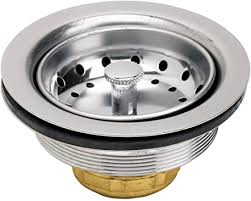The coordinating strainer has round holes. Highcraft 9733 Kitchen Sink 3 1 2 Inch Stainless Steel Drain Assembly With Strainer Basket And Rubber Stopper 3 5 Amazon Com