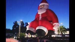 Vintage 1992 christmas tpi 44 giant santa with gift blow mold. 5 Giant Inflatable Santas Youtube