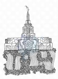 How to draw a christian temple | kids coloring video. Lds Temples Coloring Page Bountiful Idaho Falls And Recife Set Of 3