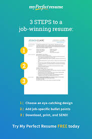 Quickly Build A Job Winning Resume In 3 Easy Steps With My Perfect Resume S Resume Builder Try It For Free Today Perfect Resume Resume Builder Resume Tips