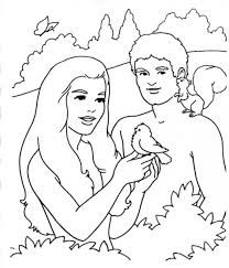 This free coloring page illustrates adam and eve in the garden before they sinned. Free Printable Adam And Eve Coloring Pages For Kids Best Coloring Pages For Kids