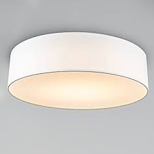 Qazqa Modern Deckenleuchte Deckenlampe Lampe Leuchte Drum Mit Schirm Led 40 Weiss Innenbeleuchtung Wohnzimmer Deckenlampe Innenbeleuchtung Beleuchtung