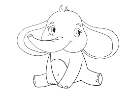 Kleurplaat hond moeilijk archidev kleurplaten schattige honden. Schattige Baby Olifant Kleurplaat