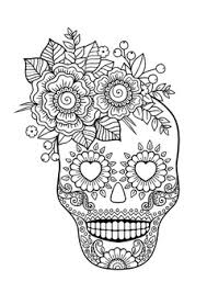 The color of black represents death in day of the dead tradition. Premium Vector Day Of The Dead Zentangle Sugar Skull Vector Adult Coloring Book