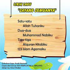 Sayang Semuanya Versi 2 Original Song By Pak Kasur Lagu Lirik Lagu Anak