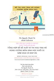 Hoạt động của dụng cụ nào dưới đây chứng tỏ dòng điện đi qua được chất khí?. Tá»•ng Há»£p Ä'á» Ä'á» Xuáº¥t Ki Thi Hsg Tráº¡i He Hung VÆ°Æ¡ng Mon Sinh Há»c Khá»'i 10 NÄƒm 2018 Co Ä'ap An By Dáº¡y Kem Quy NhÆ¡n Olympiad Issuu