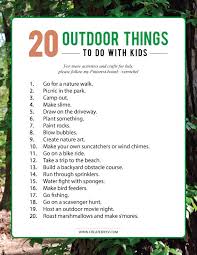 20 Outdoor Things To Do With Kids This Summer Created By V Backyard Activities Kids List Of Activities