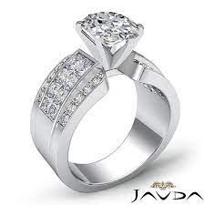 Oval Diamond Invisible Set Heavy Engagement Ring Egl F Si1 14k White Gold 2 14ct Pave Diamond Engagement Rings Heavy Engagement Rings Classic Engagement Rings