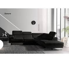 Livraison à domicile ou en retrait magasin ! Canape D Angle En Pu Coloris Noir Design Sonare 961
