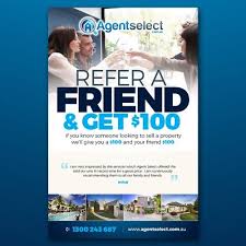 Design A Refer A Friend Campaign Flyer For A Real Estate Agency Postcard Flyer Or Print Contest Design Postcard Flyer Flyer Custom Postcards Contest Design
