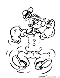 Bluton hiding on a tree popeye s5c96. Popeye Coloring Pages From Ella Free Printables