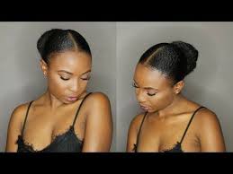 How To Elegant Sleek Low Bun On Short Natural Hair Youtube Natural Hair Ponytail Short Natural Hair Styles Natural Hair Styles