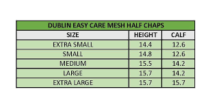 dublin easy care mesh 1 2 chaps