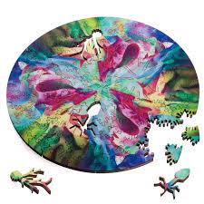 Nervous system puzzles and jewelry. Nervous System Generative Jigsaw Puzzles Radial Puzzle Series
