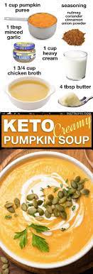 7 Easy Low Carb Soup Recipes Keto Friendly This Creamy Low Carb Pumpkin Soup Is Ketogenic And So Low Carb Soup Recipes Keto Diet Recipes Keto Recipes Easy