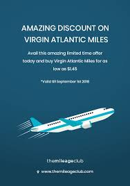Amazing Discount On Virgin Atlantic Airline Miles Buymiles Virginatlantic Themileageclub Virgin Atlantic Virgin Travel Info