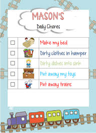 editable kids chore chart free printable word format