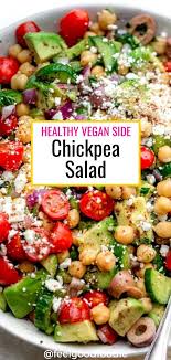 Best Mediterranan Chickpea Salad Feelgoodfoodie Recipe Vegetarian Recipes Dinner Healthy Full Meal Recipes Healthy Salad Recipes