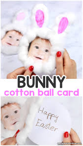 Cute bunny and egg designs to choose from! Cotton Ball Bunny Craft Diy Easter Card Easy Peasy And Fun