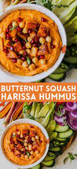 Roasted Butternut Squash Harissa Hummus Recipe Health Cooking Main Dish Recipes Butternut Squash Recipes