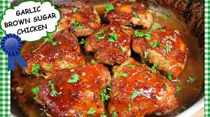 Onion powder, garlic powder, chicken thighs, pepper, paprika and 3 more. Garlic Brown Sugar Chicken Thighs Recipe Baked Chicken Thighs One Pan Chicken Dinner Youtube