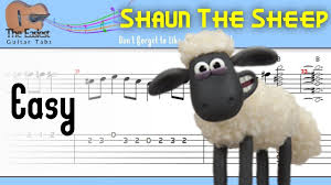 Here you find lots of famous and great guitar covers with free accurate tab , sheet music, chords , tutorial and pdf. The Easiest Guitar Tabs Shaun The Sheep Theme Song Easy Guitar Tabs Easy Guitar Tabs Shaun The Sheep