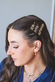 Alpha Phi Hair Clip, Sorority Hair Clips, Recruitment, Big Little Reveal,  Custom Barrette, Bid Day, Rhinestone Clip, Sorority Gift Bag, Aphi