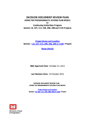 We would like to show you a description here but the site won't allow us. Fillable Online Continuing Authorities Program Decision Document Review Plan Model For Sec 14 107 111 204 206 208 And 11 Fax Email Print Pdffiller