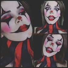 Female Clown Makeup Jester Harlequin Makeup By Allwaysmakeup Makeup Jester Harlequin Jester Makeup Halloween Costumes Makeup Halloween Makeup Scary