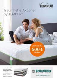 Wir realisieren kundenwünsche mit unserer großen auswahl an bettsystemen, matratzen, rosten und bettgestellen sowie. Die Tempur Sparaktion Betten Ritter Karlsruhe
