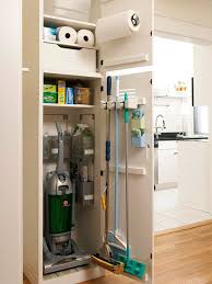 Cleaning Broom Closet Space For New Kitchen Possibly Use This Idea In The Back Hallway Home Organization Cleaning Closet Laundry Room Design