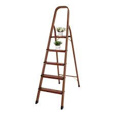 Vintage wooden 2 step ladder step stool home decor kitchen stool plant holder. Winado Lightweight 5 Step Ladder Woodgrain Aluminum Ladders Folding Step Stool For Home And Kitchen Ladder 330lb