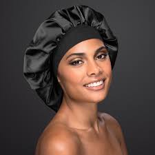 DOUBLE SATIN LINED CAPP- BLACK