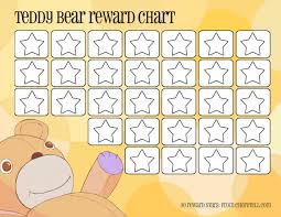 Teddy Bear Reward Chart Free Printable Downloads From