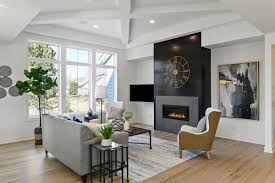 We already had shiplap as a feature wall for our staircase, why not transfer the it's a creamy white and the paint comes out silky smooth & extremely durable! 75 Beautiful White Living Room With A Shiplap Fireplace Pictures Ideas July 2021 Houzz