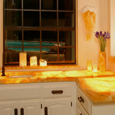 under lit onyx kitchen countertops