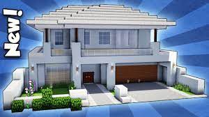 Learn to build easy medieval and modern minecraft house designs. Large Modern House Tutorial Easy Minecraft Mansion Ideas Novocom Top